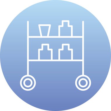 Alışveriş arabası ikon vektör illüstrasyonu