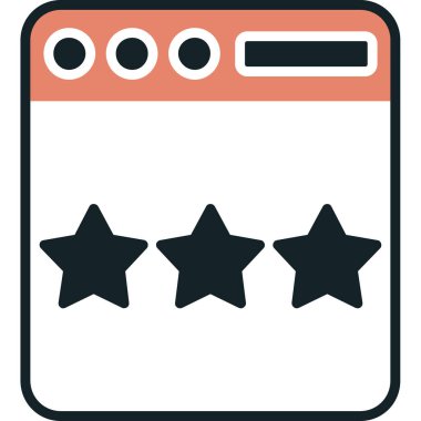 derecelendirme vektörü düz simgesi