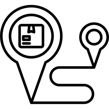 konum haritası simgesi, vektör illüstrasyonu