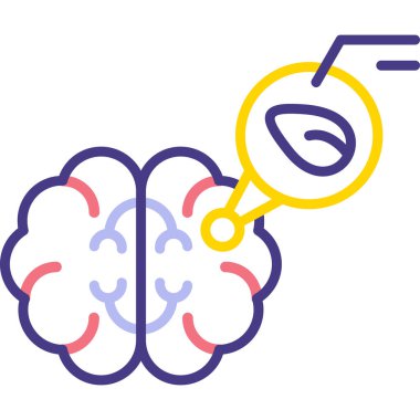 Yapay Zeka simgesi, vektör illüstrasyonu