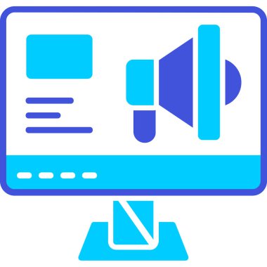 Konuşmacı. Web simgesi basit illüstrasyon