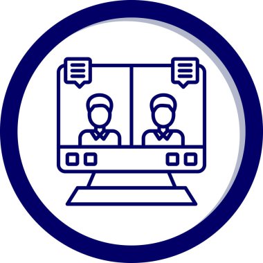 Bir dizüstü bilgisayar simgesinin vektör illüstrasyonu