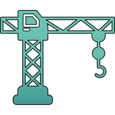 Vinç kancası ikonu. Beyaz arkaplanda izole edilmiş web tasarımı için vinç vektör simgesi