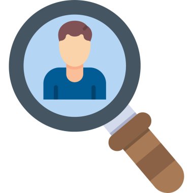 İş arama renkli vektör simgesi