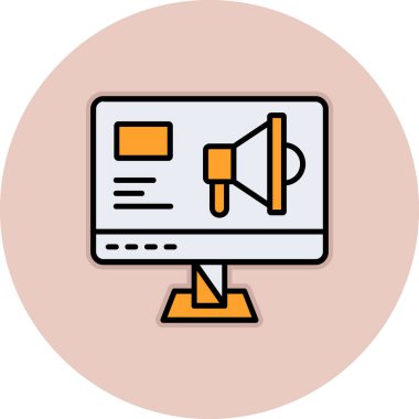 pazarlama simgesi vektör illüstrasyonu