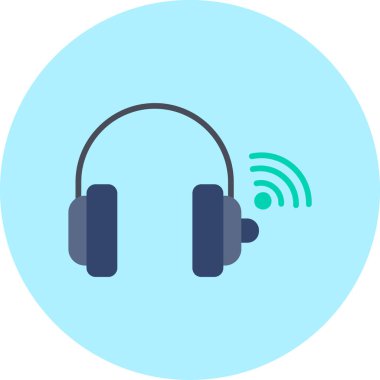 Kulaklıklar. Web simgesi vektör illüstrasyonu