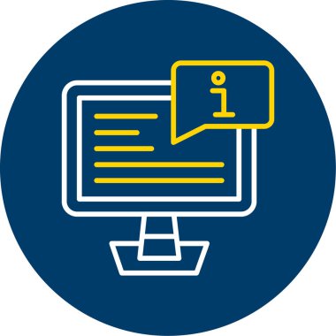 Bilgisayar simgesinin vektör illüstrasyon tasarımı