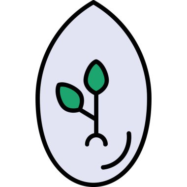 Yaprak ve çiçek vektör illüstrasyon tasarımlı bitki