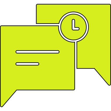 Bir saat simgesinin vektör illüstrasyonu