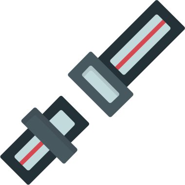 Araba kemeri ikonu. Düz renk tasarımı. vektör illüstrasyonu.