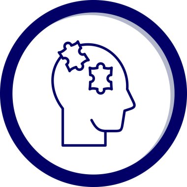 Düz dizaynda beyin vektör simgesi