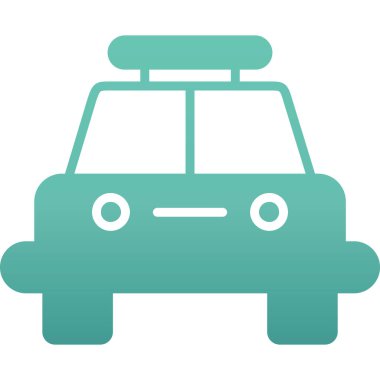 Araba vektör simgesi. biçim düz semboldür, yumuşak bir renk, yuvarlak açılar, beyaz arkaplan