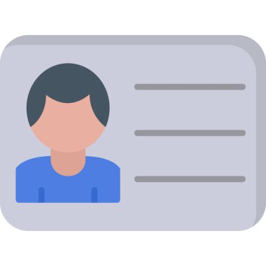 ID kart simgesi vektör illüstrasyonu