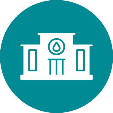 Benzersiz itfaiye evi vektör simgesi