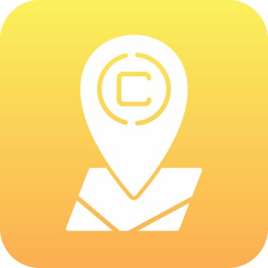 harita pin simgesi, basit vektör illüstrasyonu