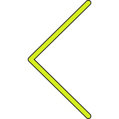 Sarı ok simgesi, düz stil