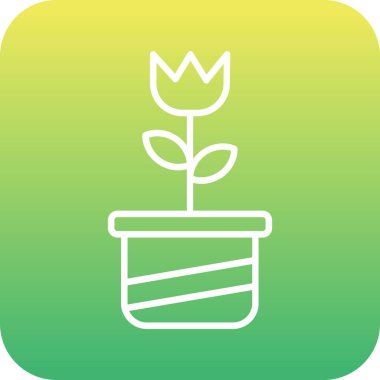 bitki simgesi vektör illüstrasyonu