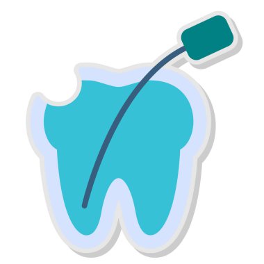 Diş fırçası. Web simgesi basit illüstrasyon