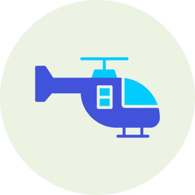 Helikopter simgesi vektör illüstrasyonu