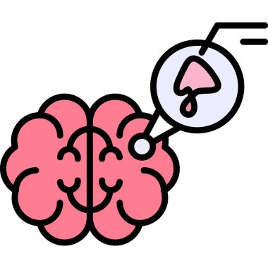 Beyin zihin simgesi - ana hatlar biçiminde