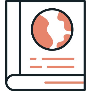 Kitap. Web simgesi vektör illüstrasyonu