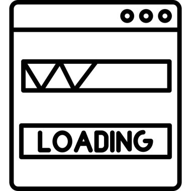 Web yükleme simgesi, vektör illüstrasyonu