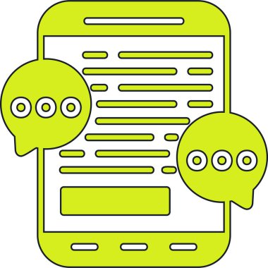 Sohbet simgesi, vektör çizimi