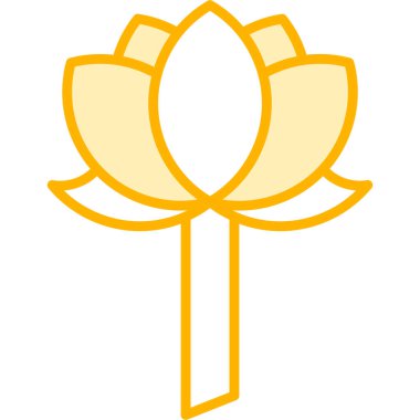 Çiçek. Web simgesi basit illüstrasyon