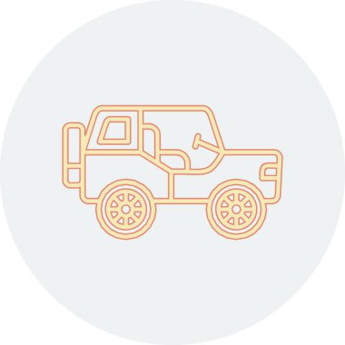 Araba ikonu. Basit resimleme