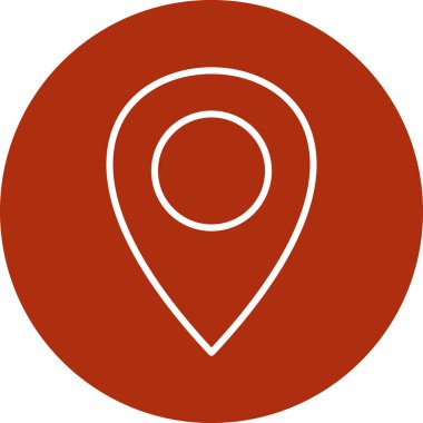 Vektör konumu simge illüstrasyonu