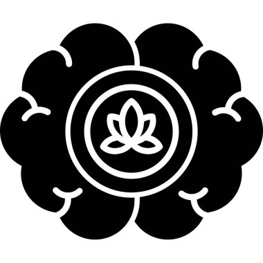 Nilüfer çiçeği web simgesi vektör illüstrasyonu