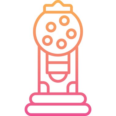 Bir benzin istasyonunun modern bir simgesinin vektör çizimi