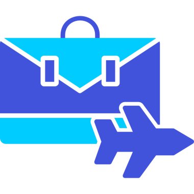 Bavul. Web simgesi basit illüstrasyon