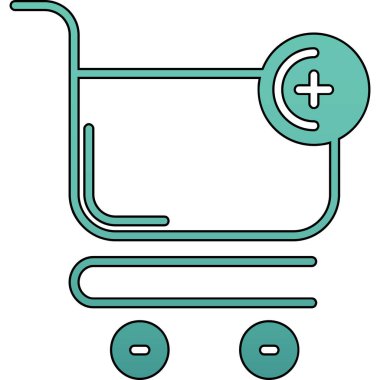 Alışveriş sepeti simgesi. Alışveriş sepeti vektör simgesi web için illüstrasyon anahat