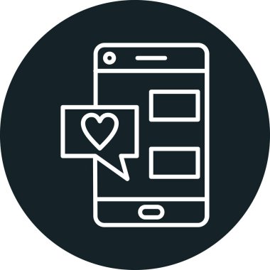 Mobil sohbet kutsal kişilerin resmi, vektör çizim