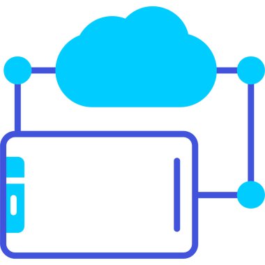 Bulut hesaplama teknolojisi simgesi