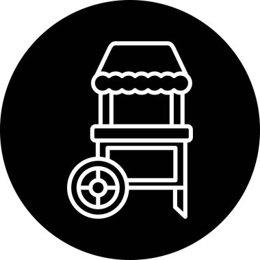 yiyecek vektörü kabartması düz simge