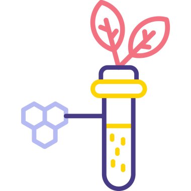 Bitki simgesi ve çiçek konseptinin vektör illüstrasyonu