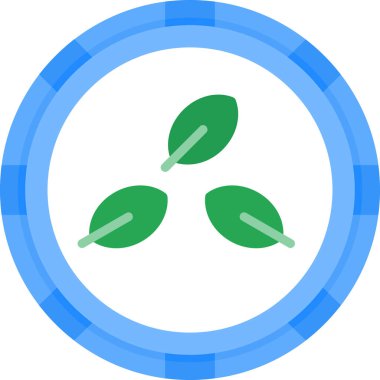 Yaprak. Web simgesi basit illüstrasyon
