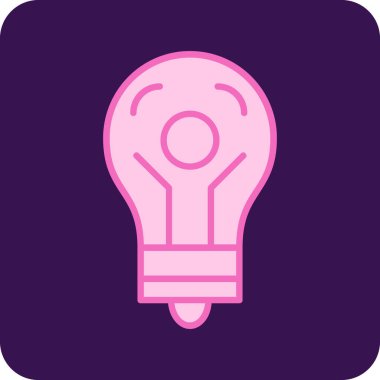 Ampul. Web simgesi vektör illüstrasyonu