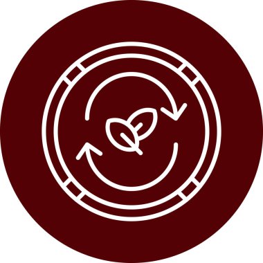 Dairesel bir simgenin vektör illüstrasyonu