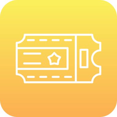 Bilet simgesi soyut arka grubunda izole edildi