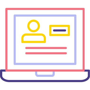 ekran simgesi vektör illüstrasyon tasarımlı dizüstü bilgisayar