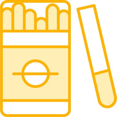 Sigaralar. Web simgesi basit illüstrasyon