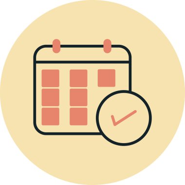 Doldurulmuş tarih simgesi - taslak biçimi