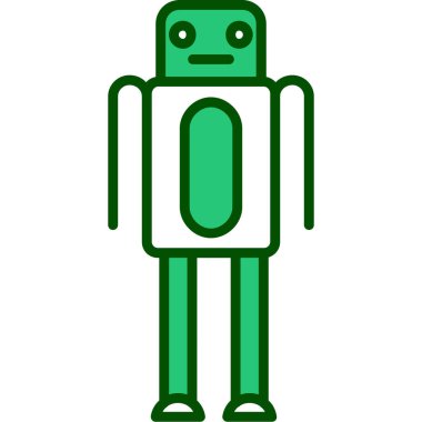 robot. Web simgesi basit illüstrasyon
