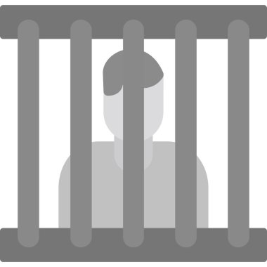 Hapishane ikonu. Web için basit hapishane vektör simgesi çizimi