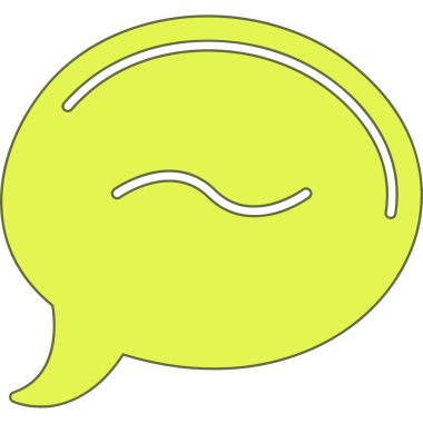 Yeşil ve siyah konuşma baloncuğunun vektör çizimi