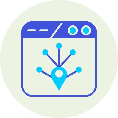 şebeke. Web simgesi basit illüstrasyon