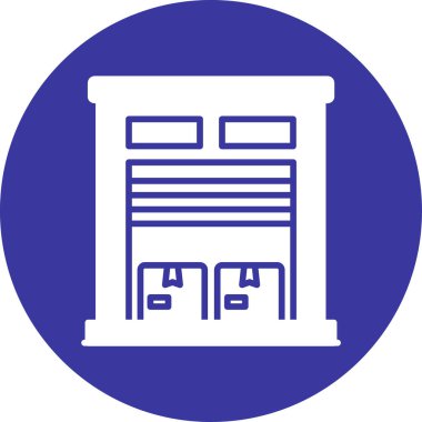 Bina. Web simgesi basit illüstrasyon